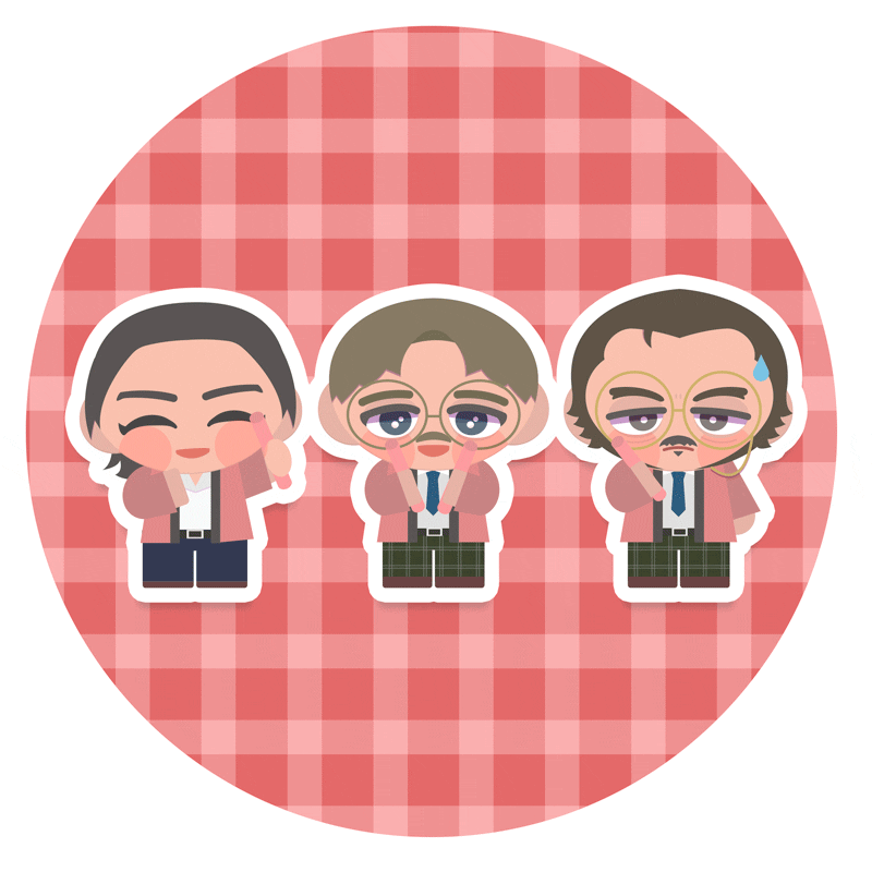 学パロの文化祭。最前ドセンの民生親衛隊の皆さん。